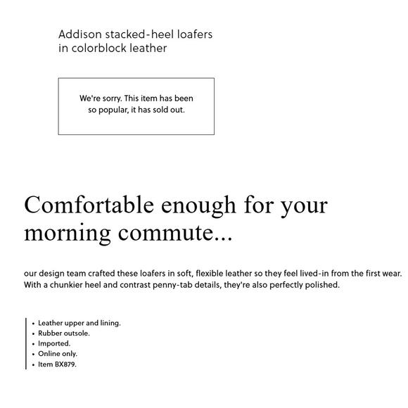 J.Crew ADDISON Stacked-Heel Loafers in Colorblock Leather Black White 9 M NWB - Picture 10 of 12